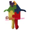 Building Block House Mascot Costume