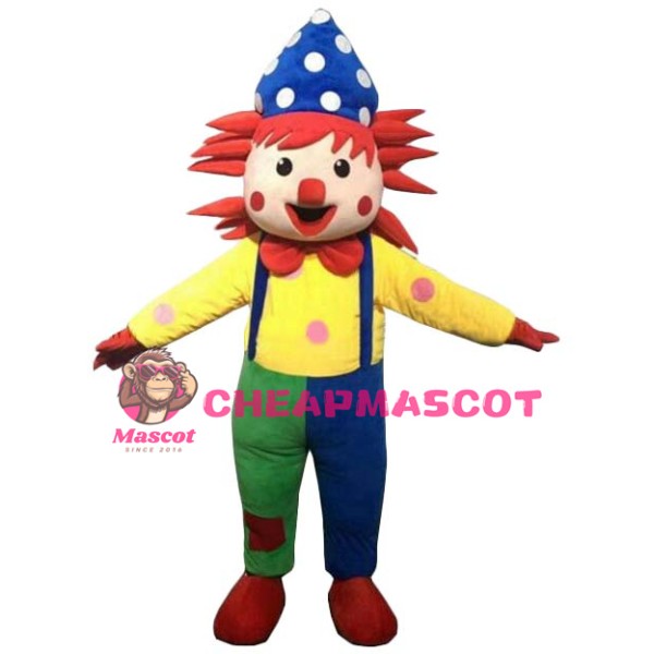 Colorful Clown Mascot Costume