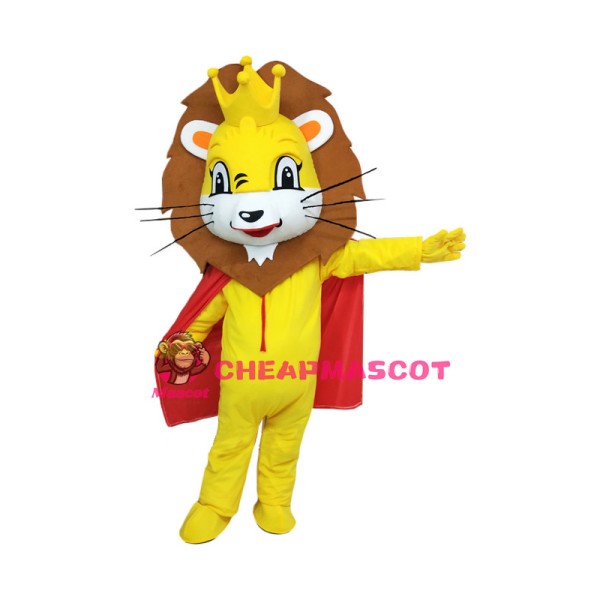 Affordable Happy King Lion Mascot Costume