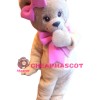 Happy Female Bear Mascot Costume