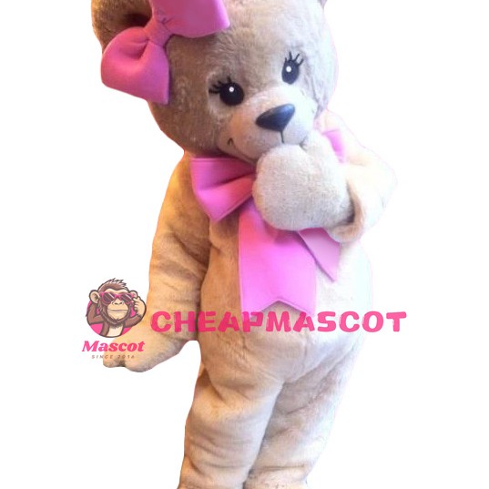 Happy Female Bear Mascot Costume