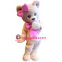 Happy Female Bear Mascot Costume