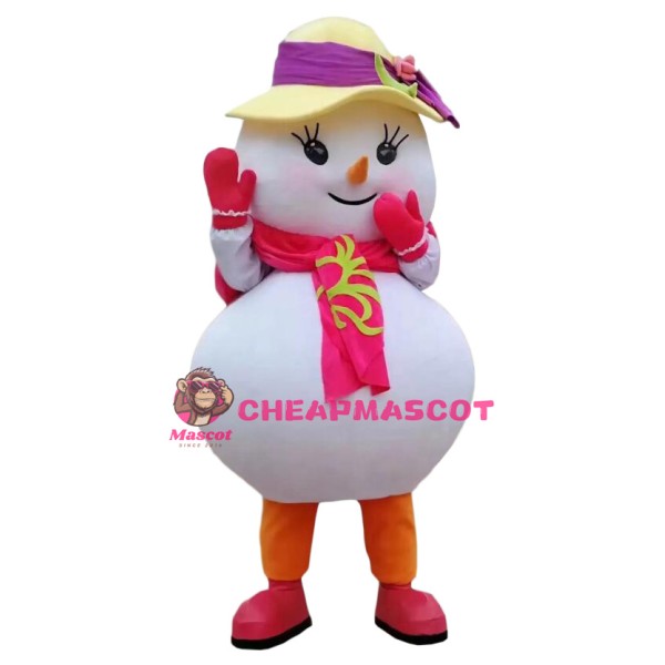 Christmas Snowman Baby Girl Mascot Costume