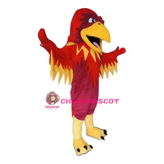 Red Deluxe Eagle Mascot Costume