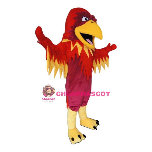 Red Deluxe Eagle Mascot Costume
