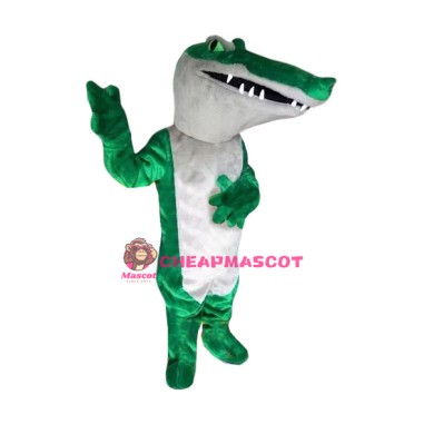 Green Deluxe Crocodile Mascot Costume