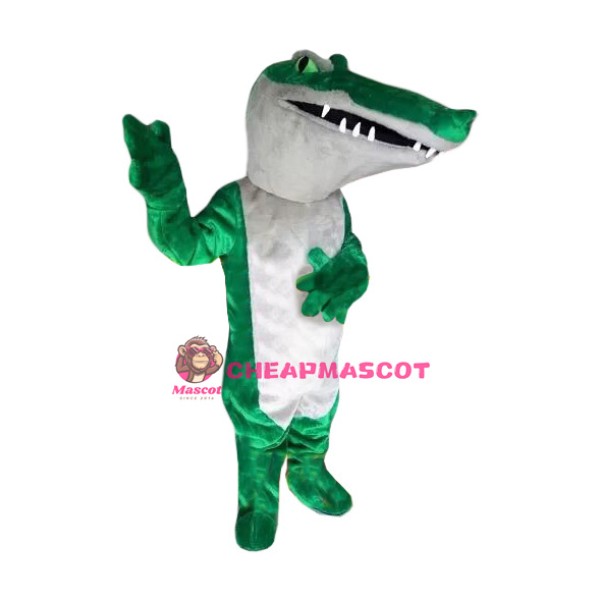 Green Deluxe Crocodile Mascot Costume