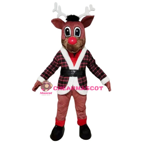 Christmas Deer Reindeer Mascot Costume