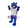 Happy Blue Squirrel Mascot Costume
