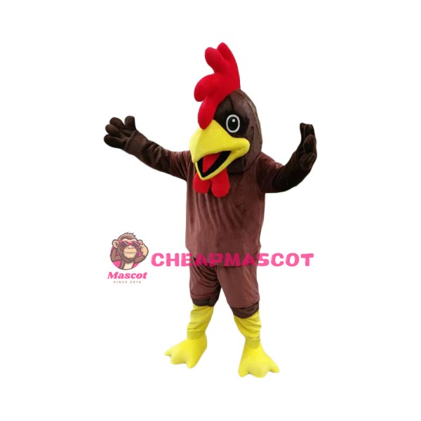 Brown Chicken Mascot Costume