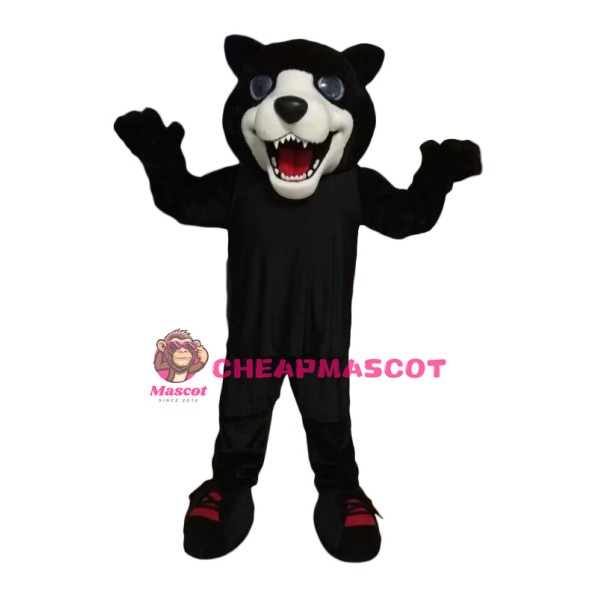 Deluxe Happy Black Bear Mascot Costume