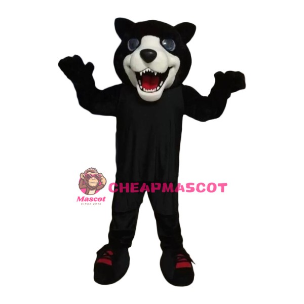 Deluxe Happy Black Bear Mascot Costume
