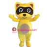 Yellow Raccoon Mascot Costume