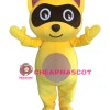 Yellow Raccoon Mascot Costume