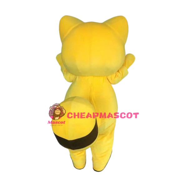 Yellow Raccoon Mascot Costume