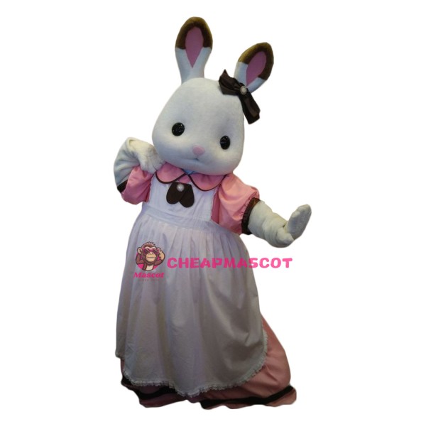 White Deluxe Rabbit Mascot Costume