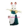 Happy White Deluxe Bunny Mascot Costume