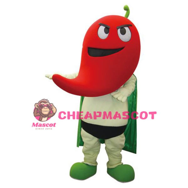 Chili Superman Mascot Costume