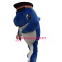 Blue Police Dolphin Mascot Costume