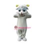 Happy Lightweight White Sheep Mascot Costume