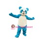 Happy Blue Panda Mascot Costume