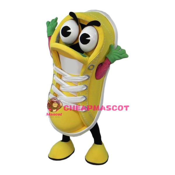 Yellow Sneaker Mascot Costume