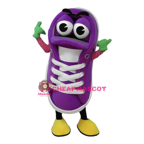 Purple Sneaker Mascot Costume