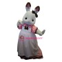 Lovely Lightweight White Rabbit Mascot Costume With Dress