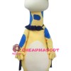 Yellow & Blue Giraffe Mascot Costume