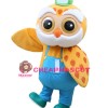 Yellow & Blue Owl Mascot Costume