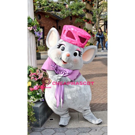 Friendly Female Mouse Mascot Costume