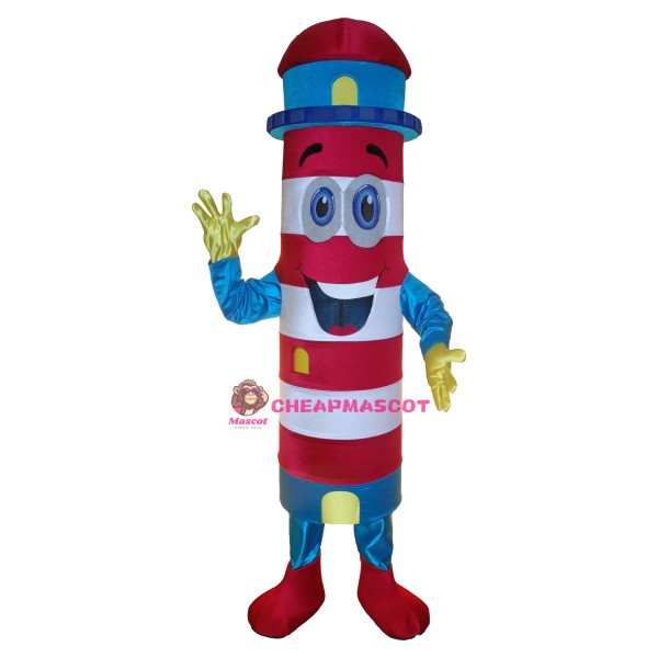 Happy Lightweight Lighthouse Mascot Costume