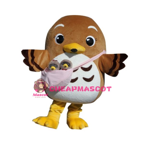 Lovely Lightweight Brown Bird Mascot Costume