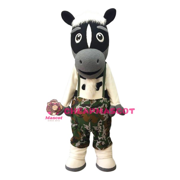 Lovely Black Horse Mascot Costume