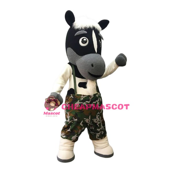 Lovely Black Horse Mascot Costume