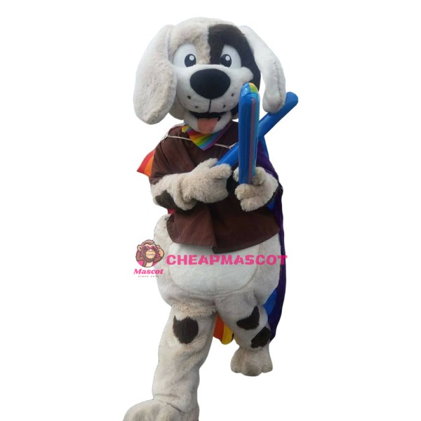 Lovely Black & White Ligtweight Dog Mascot Costume