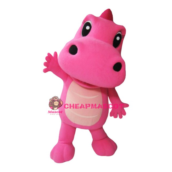 Supber Pink Dinosaur Mascot Costume