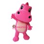 Supber Pink Dinosaur Mascot Costume