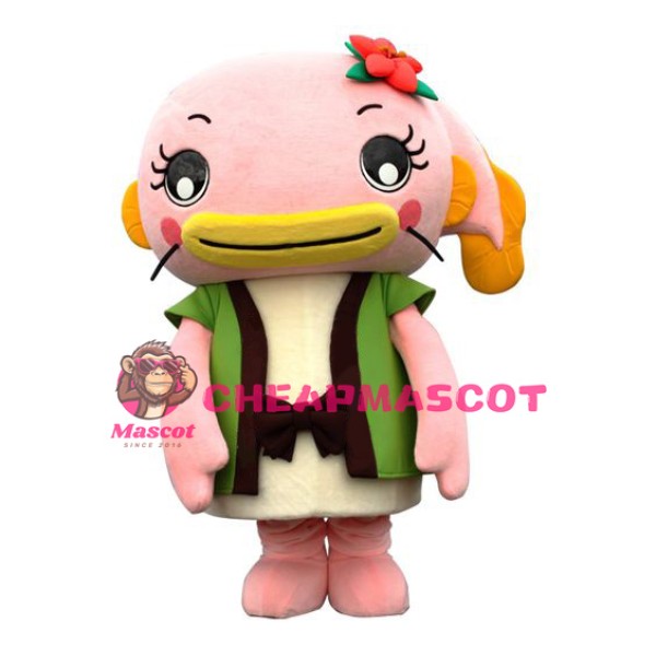 Lovely Pink Fish Mascot Costume