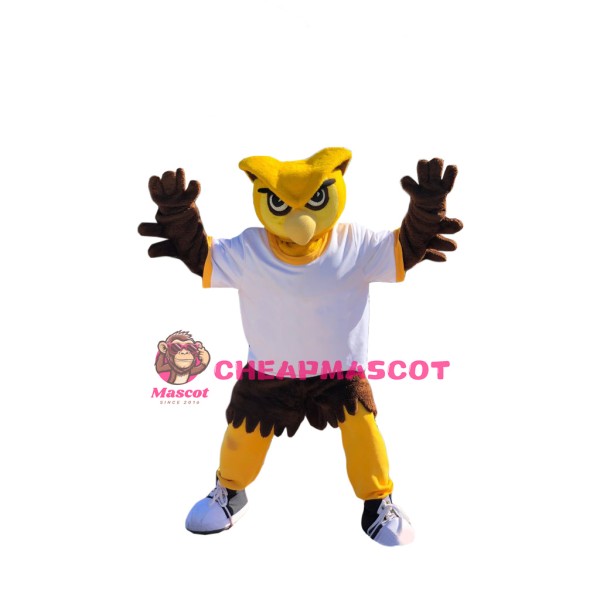 Superb Yellow Owl Mascot Costume