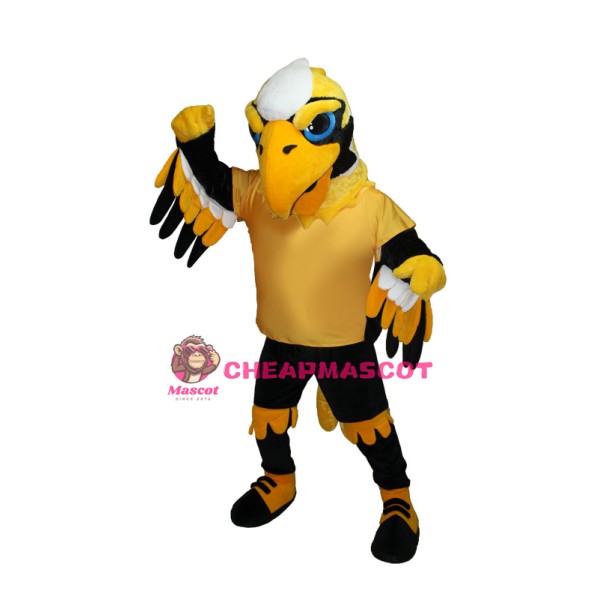 Yellow Power Eagle Mascot Costume