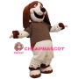 Friendly Ligweight Basset Hound Dog Mascot Costume