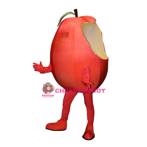 Superb Red Apple Mascot Costume