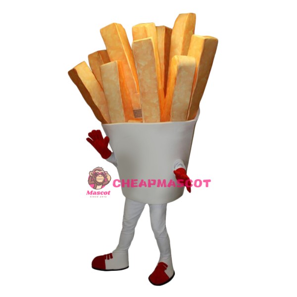 Friendly Ligweight French Fries Mascot Costume
