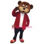 Happy Lightweight Brown Bear Mascot Costume