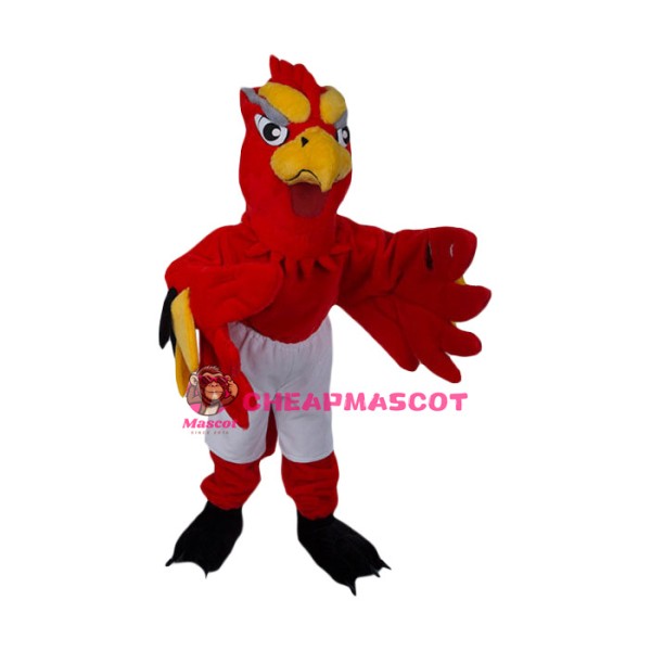 Fierce Red Lightweight Falcon Mascot Costume