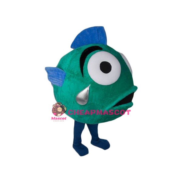 Green & Blue Fish Mascot Costume