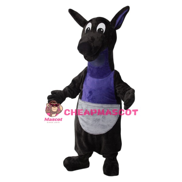 Lovely Black Kangaroo Mascot Costume