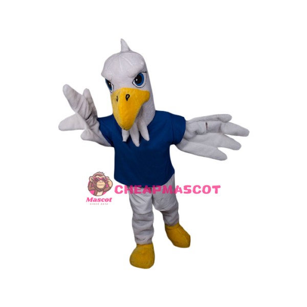 Superb White Eagle Mascot Costume