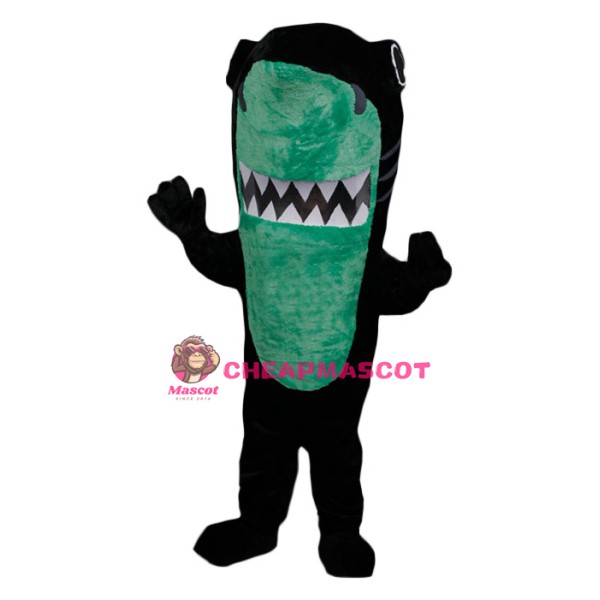 Black & Green Shark Mascot Costume